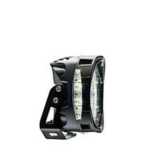 Black off-road vehicle light on a white background