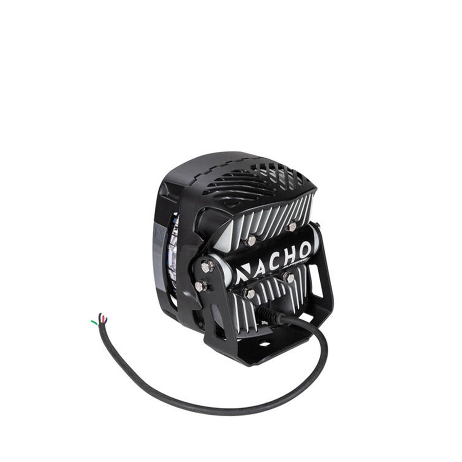 Black LED light with 'Nacho' branding on a white background