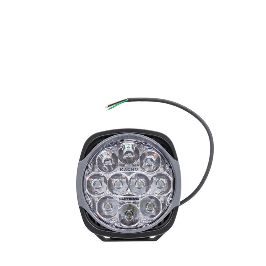 LED light fixture with cable on a white background