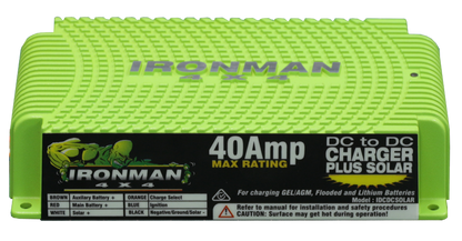 Ironman 4x4 40A DC to DC Battery Charger with Solar Input | IP67 Alternator & Solar Charging UAE