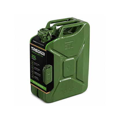 Pro Quip 20L Army Green Metal Fuel Jerry Can | UN Certified Steel Petrol Can UAE
