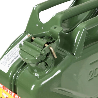 Pro Quip 20L Army Green Metal Fuel Jerry Can | UN Certified Steel Petrol Can UAE