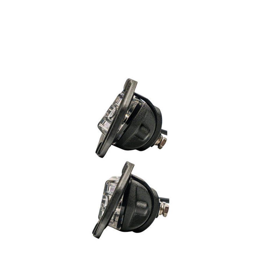 Two black and clear mechanical components on a white background