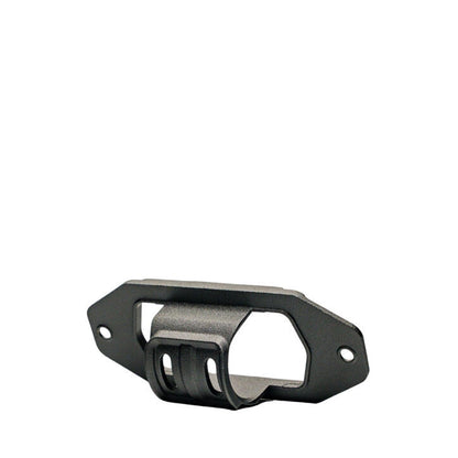 Black metal bracket on a white background