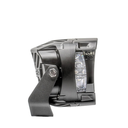 Black off-road vehicle light on a white background