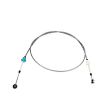 Metal cable with connectors on a white background